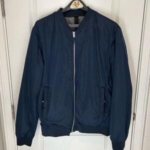 Select Homme Blue Bomber jacket.  Size L. Nordstrom brand.  Like new.